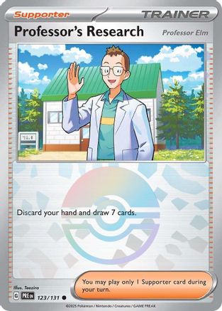 Professor's Research [Professor Elm] (Poke Ball Pattern) - 123/131 - Common - Holofoil
