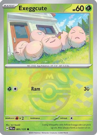 Exeggcute (Master Ball Pattern) - 001/131 - Common - Holofoil