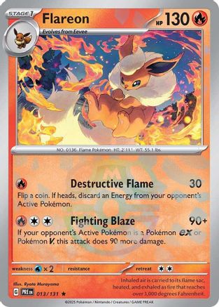Flareon (Master Ball Pattern) - 013/131 - Rare - Holofoil