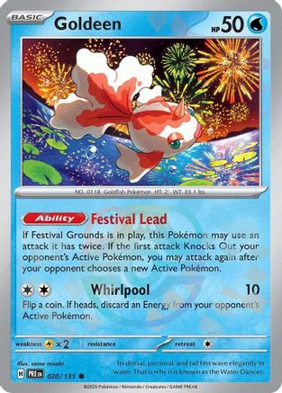 Goldeen (Master Ball Pattern) - 020/131 - Common - Holofoil
