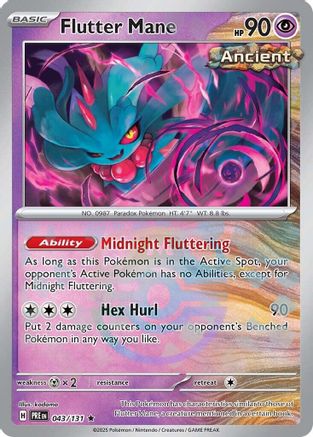 Flutter Mane (Master Ball Pattern) - 043/131 - Rare - Holofoil