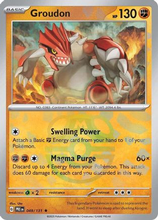 Groudon (Master Ball Pattern) - 049/131 - Rare - Holofoil