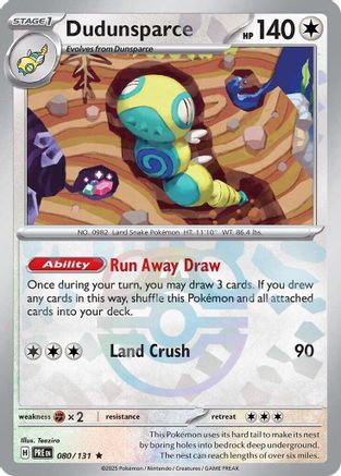 Dudunsparce (Master Ball Pattern) - 080/131 - Rare - Holofoil