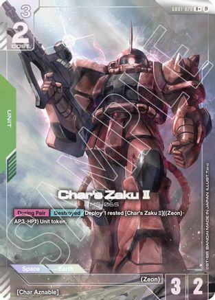 Char's Zaku Ⅱ - GD01-026B - Edition Beta - R+ (Parallel)