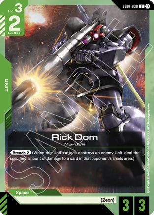 Rick Dom - GD01-030B - Edition Beta - U