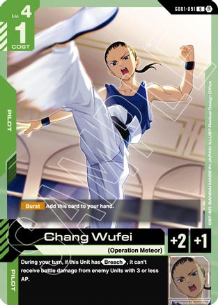 Chang Wufei - GD01-091B - Edition Beta - U