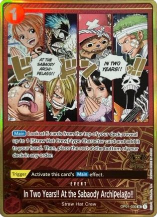 In Two Years!! At the Sabaody Archipelago!! (One Piece Japanese Version 2nd Anniversary Set) - OP01-030 - Uncommon