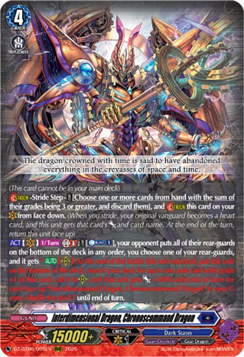 Interdimensional Dragon, Chronoscommand Dragon (DZ-BT06/005EN) [DZ-BT06: Generation Dragenesis]