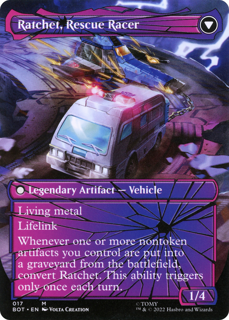 Ratchet, Field Medic (Shattered Glass) (BOT-017) - Transformers (Borderless)