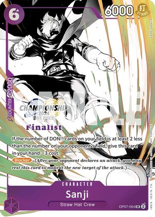 Sanji (Championship 2024 Finalist Card Set Vol. 2) - OP07-064 - Super Rare