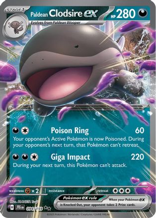 Paldean Clodsire ex - 094/159 - Double Rare
