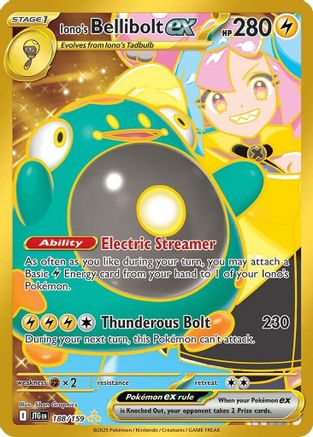 Iono's Bellibolt ex - 188/159 - Hyper Rare