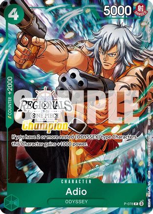 Adio (Regional Champion Card Set 2025 Vol.1) - P-078 - Promo