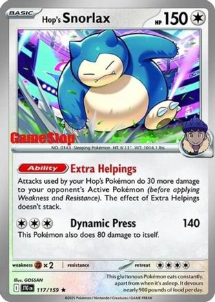 Hop's Snorlax - 117/159 - Promo - Holofoil