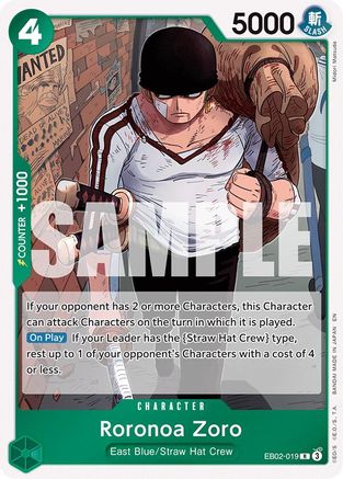 Roronoa Zoro - EB02-019 - Rare