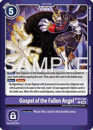 Gospel of the Fallen Angel - BT18-100