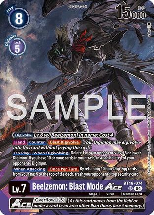Beelzemon: Blast Mode ACE - BT19-074
