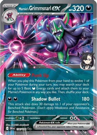 Marnie's Grimmsnarl ex - 136 - Double Rare
