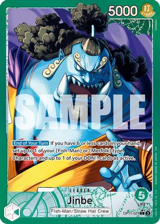 Jinbe (021) (Alternate Art) - OP11-021 - Leader