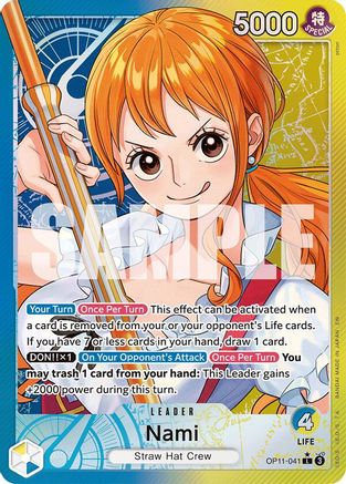 Nami (041) (Alternate Art) - OP11-041 - Leader
