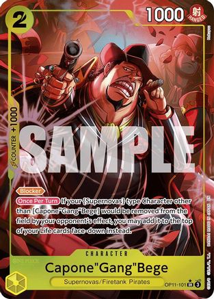 Capone"Gang"Bege (101) (Alternate Art) - OP11-101 - Super Rare