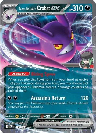 Team Rocket's Crobat ex - 122/182 - Double Rare