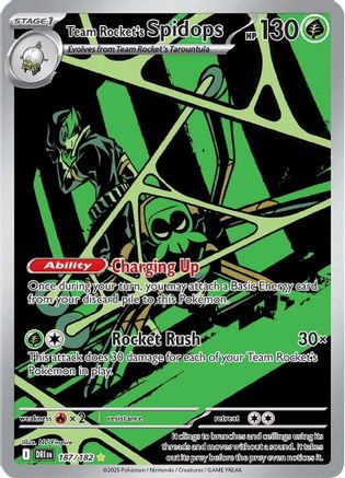 Team Rocket's Spidops - 187/182 - Illustration Rare