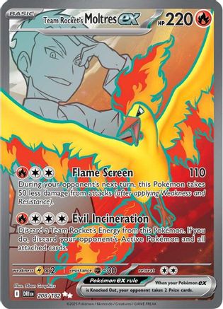 Team Rocket's Moltres ex - 208/182 - Ultra Rare