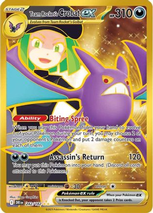 Team Rocket's Crobat ex - 242/182 - Hyper Rare