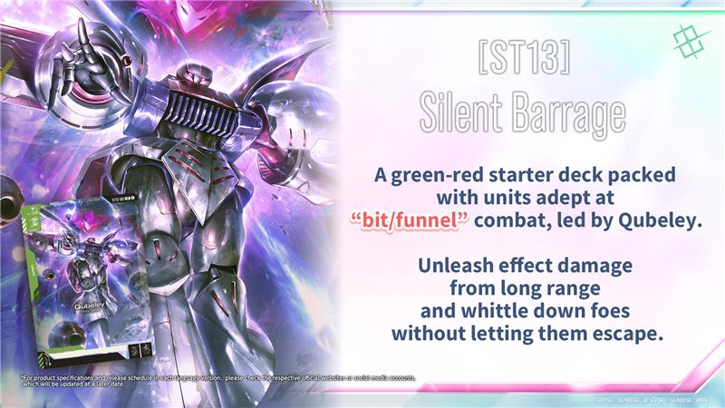 Gundam Card Game - Starter Deck - ST-13 Starter Deck - Silent Barrage Starter Deck (Pre-Order)