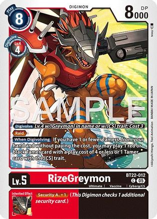 RizeGreymon - BT22-012
