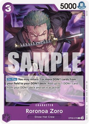 Roronoa Zoro (Reprint) - OP09-076 - Rare