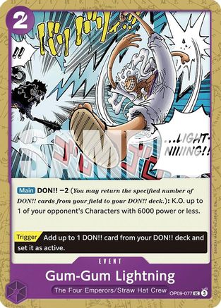 Gum-Gum Lightning (Reprint) - OP09-077 - Uncommon