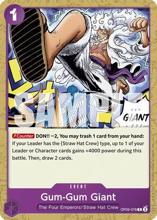 Gum-Gum Giant (Reprint) - OP09-078 - Rare