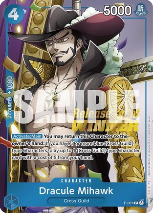 Dracule Mihawk (OP11 Release Event Winner) - P-081 - Promo