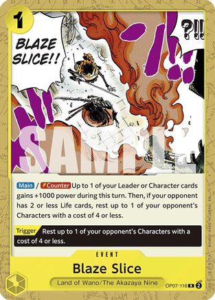 Blaze Slice (Reprint) - OP07-116 - Rare