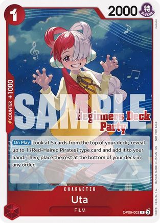 Uta (Beginners Deck Party [ST-23] - [ST-28] Participation Pack) - OP09-002 - Rare