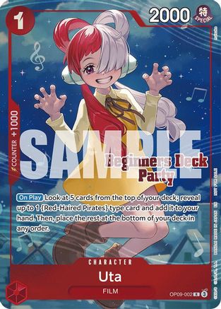 Uta (Beginners Deck Party [ST-23] - [ST-28] Winner Pack) - OP09-002 - Rare