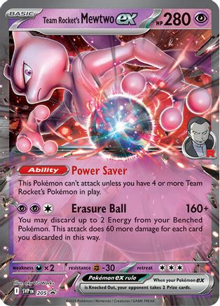 Team Rocket's Mewtwo ex - 205 - Promo - Holofoil