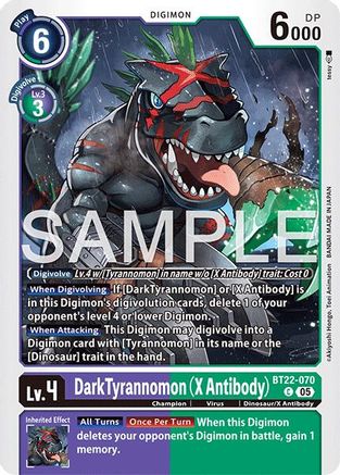 Dark Tyrannomon (X Antibody) - BT22-070