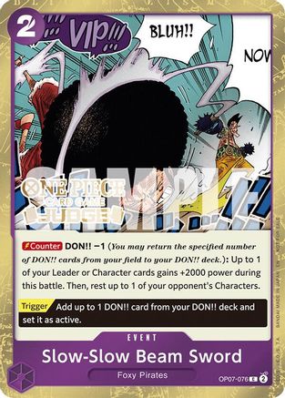 Slow-Slow Beam Sword (Judge Pack Vol. 6) - OP07-076 - Common