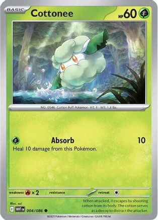 Cottonee - 004/086 - Common - Reverse Holofoil