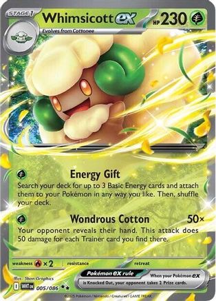 Whimsicott ex - 005/086 - Double Rare