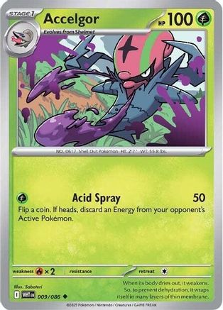 Accelgor - 009/086 - Uncommon - Reverse Holofoil