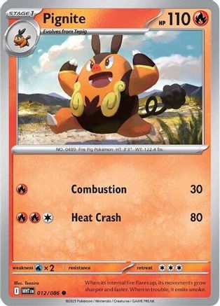 Pignite - 012/086 - Common - Reverse Holofoil