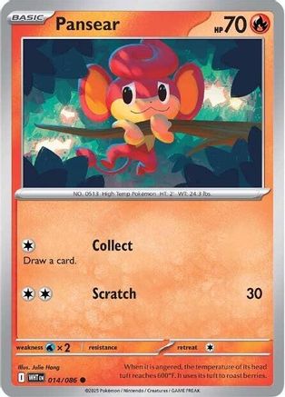 Pansear - 014/086 - Common - Reverse Holofoil