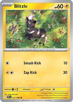 Blitzle - 031/086 - Common - Reverse Holofoil