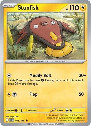 Stunfisk - 035/086 - Uncommon - Reverse Holofoil