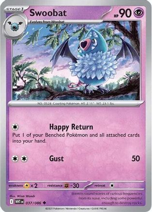 Swoobat - 037/086 - Uncommon - Reverse Holofoil