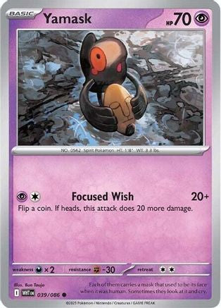 Yamask - 039/086 - Common - Reverse Holofoil